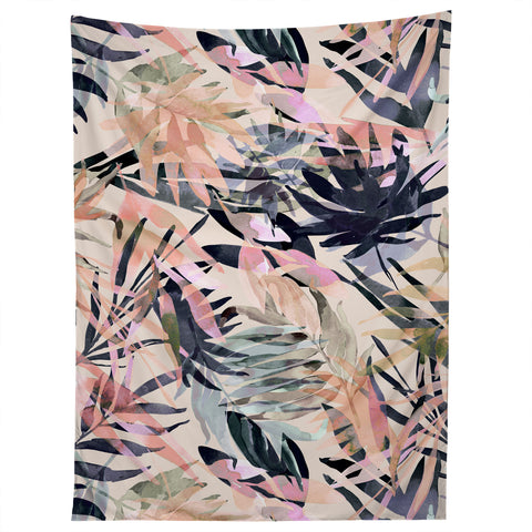 Marta Barragan Camarasa Palms leaf colorful paint PB Tapestry