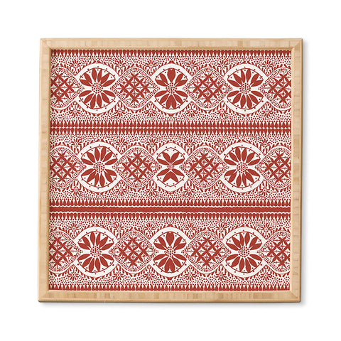 Marta Barragan Camarasa Red ethnic motif 23 Framed Wall Art