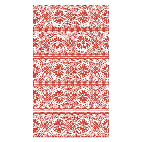 Marta Barragan Camarasa Red ethnic motif 23 Tablecloth