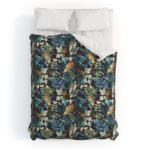 Marta Barragan Camarasa Rustic forest charm night Duvet Cover