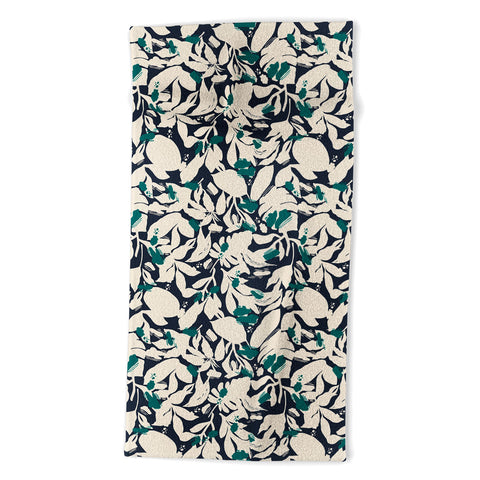 Marta Barragan Camarasa Simple nature shapes SP Beach Towel