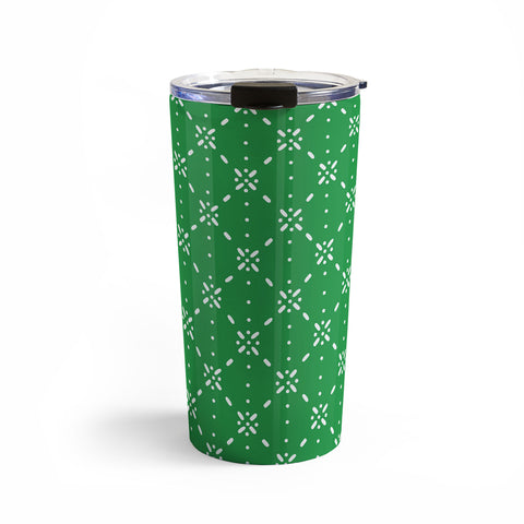 marufemia Christmas snowflake green Travel Mug