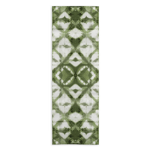 marufemia Shibori olive diamond tie dye Yoga Towel