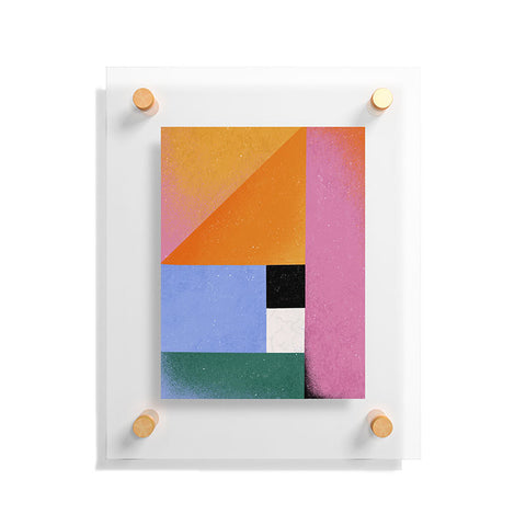 Megan Roy Color Block 01 Floating Acrylic Print