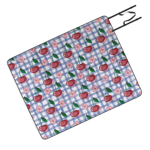 mele_artanddesign Watercolor Cherry Blossom Picnic Picnic Blanket