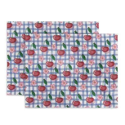 mele_artanddesign Watercolor Cherry Blossom Picnic Placemat