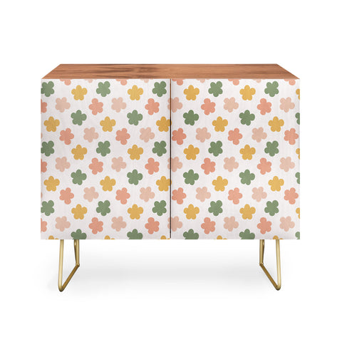 Menina Lisboa Pink Yellow Daisies Credenza