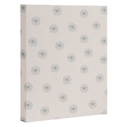 Menina Lisboa Soft Blue Daisies Art Canvas