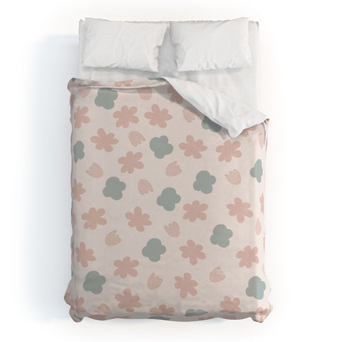 Menina Lisboa Spring Modern Flowers Duvet Cover