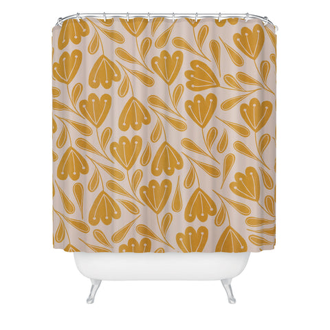 Menina Lisboa Sweet Yellow Flowers Shower Curtain