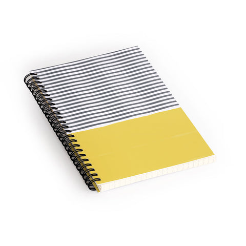 Menina Lisboa Watercolour Stripes Mustard Spiral Notebook