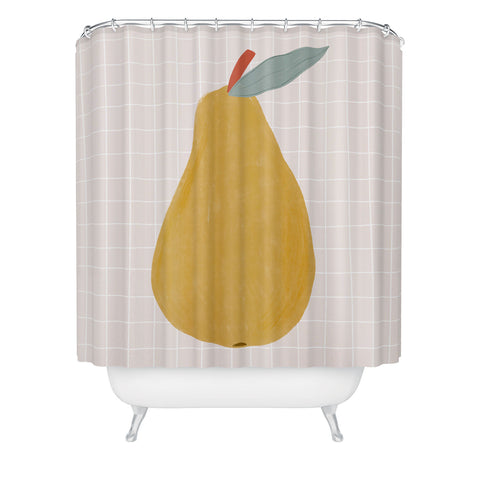 Menina Lisboa Yellow Pear Shower Curtain