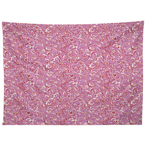 Mieken Petra Designs Painterly Florals Red Orchid Tapestry