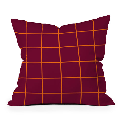 Miho check box Outdoor Throw Pillow