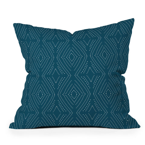 Mirimo Africa Diamond Indigo Outdoor Throw Pillow