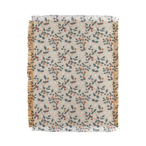 Mirimo Leaves and Berries Throw Blanket