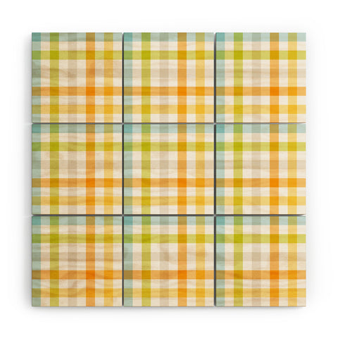 Mirimo Sunny Gingham Wood Wall Mural