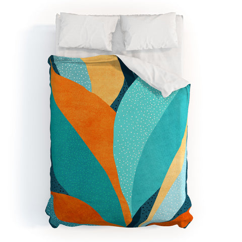 Modern Tropical Abstract Tropical Foliage Duvet Cover