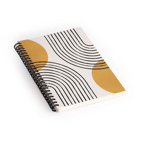 MoonlightPrint Sun Arch Double Gold Spiral Notebook