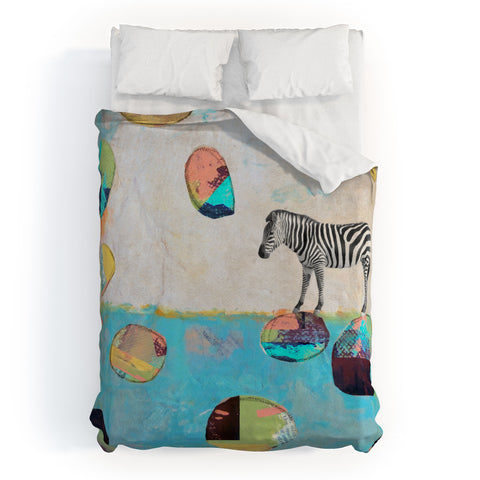 Natalie Baca Abstract Zebra Duvet Cover