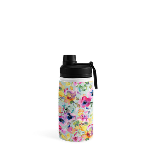 Ninola Design Artistic Summer Floral Color Water Bottle