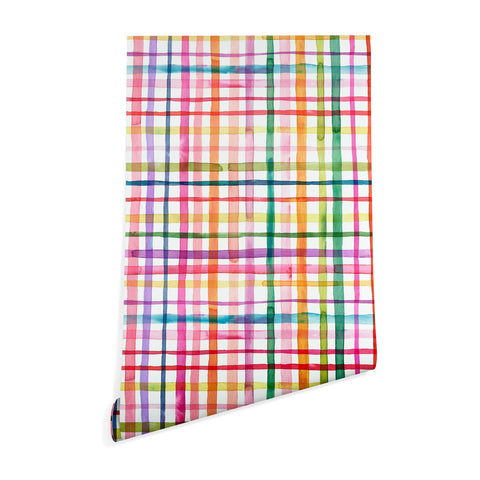 Ninola Design Color Grid Plaids Watercolor 1 Wallpaper