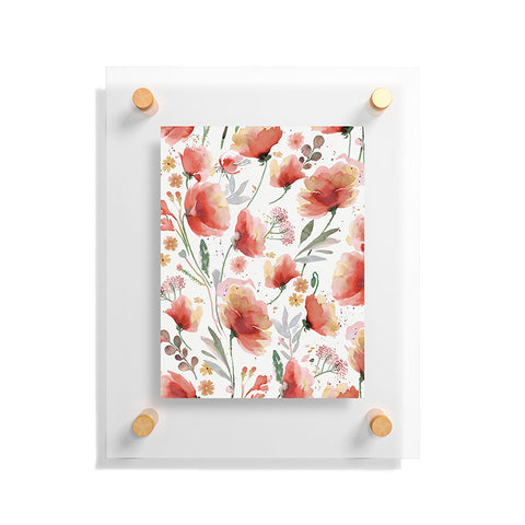 Ninola Design Meadow Poppies Perennial Red Floating Acrylic Print