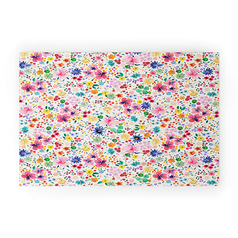 Ninola Design Millefleurs Cute Flowers Welcome Mat