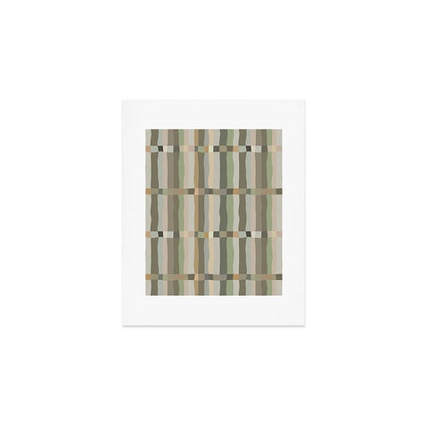 Ninola Design Modern Stripes Green Bog Art Print