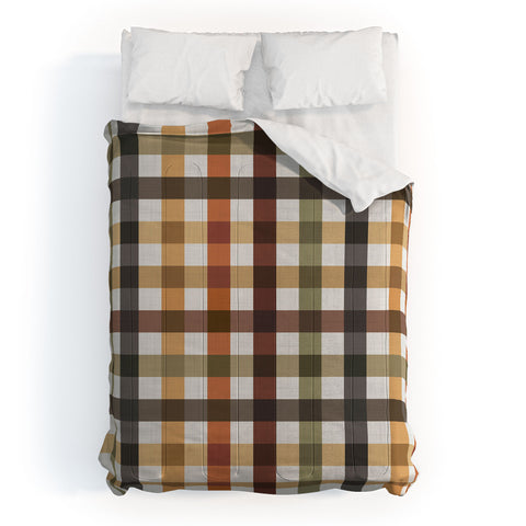 Ninola Design Multicolored Gingham Rustic Ginger Comforter