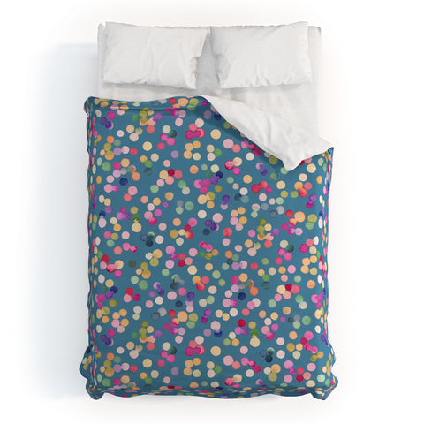 Ninola Design Polka Dots Happy Blue Duvet Cover