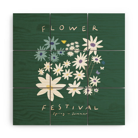 Phirst Flower Festival Wood Wall Mural