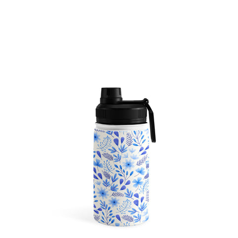 Pimlada Phuapradit Blue and White Floral 062401 Water Bottle