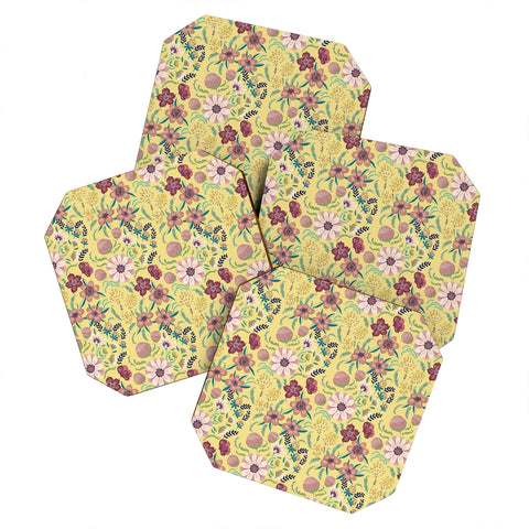 Pimlada Phuapradit Canary Floral Coaster Set