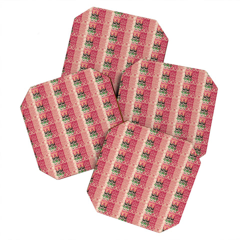 Pimlada Phuapradit Feather stripes 2 Coaster Set