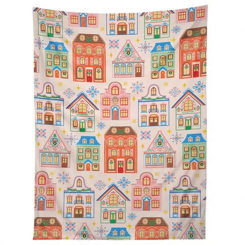 Pimlada Phuapradit Festive Houses Tapestry