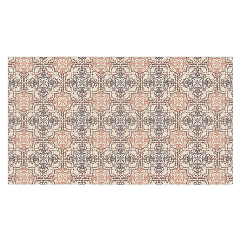 Pimlada Phuapradit Lace Tiles Beige and Brown Tablecloth