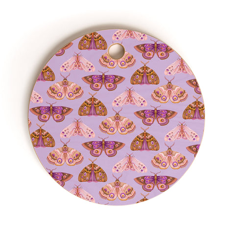 Pimlada Phuapradit Patterned Moths Cutting Board Round