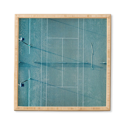 raisazwart Blue tennis court at sunrise Framed Wall Art Havenly