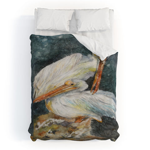 Rosie Brown Pelicans 1 Duvet Cover