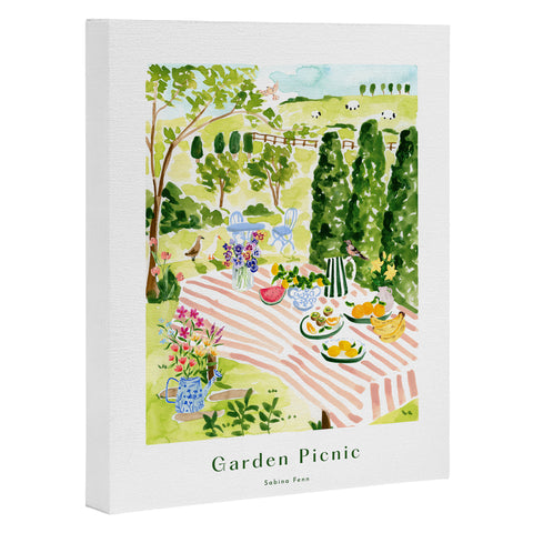 Sabina Fenn Illustration Garden Picnic Art Canvas