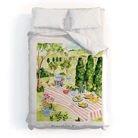 Sabina Fenn Illustration Garden Picnic Duvet Cover