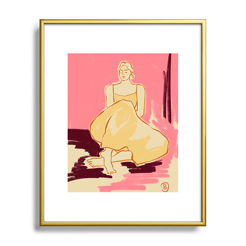 sandrapoliakov PINK DREAM Metal Framed Art Print