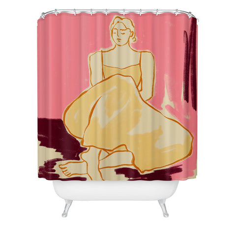 sandrapoliakov PINK DREAM Shower Curtain