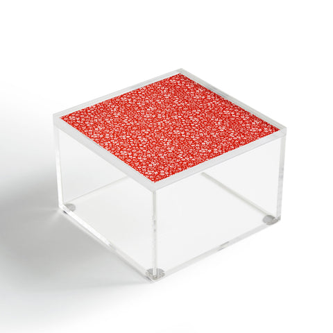 Schatzi Brown Agatha Floral Apple Red Acrylic Box