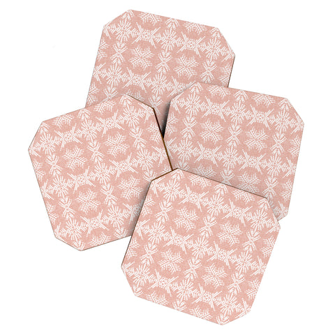 Schatzi Brown Boho Mesa 3 Pink Coaster Set