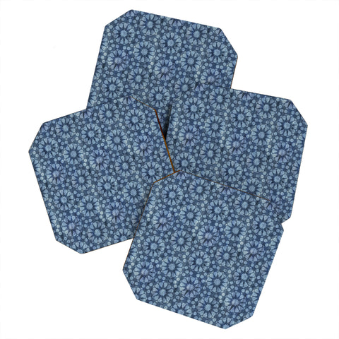 Schatzi Brown Farah Tile Denim Coaster Set