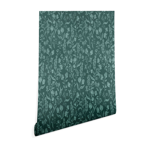 Schatzi Brown Ingrid Floral Green Wallpaper