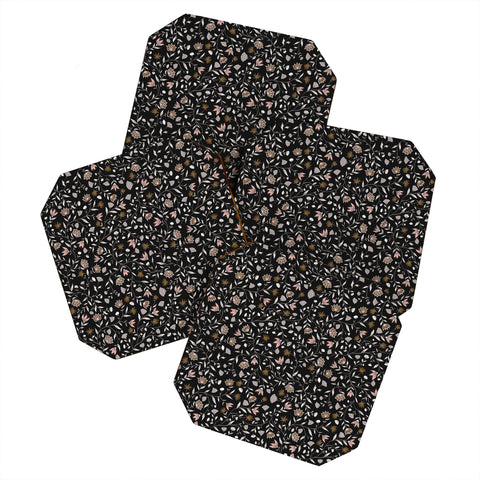 Schatzi Brown Innessa Floral Midnight Coaster Set