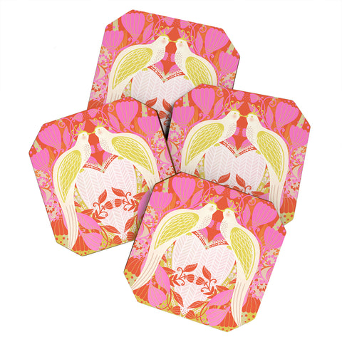 Sewzinski Love Doves Coaster Set